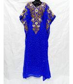 Blue Color Embroidery Farasha