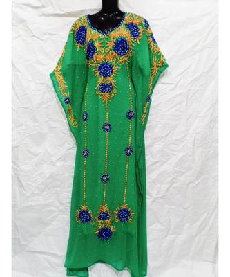 Green  Color Embroidery Farasha 1