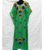 Green  Color Embroidery Farasha