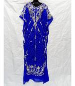 Blue Color Embroidery Farasha