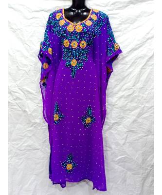 Purple  Color Embrodery Farasha 1