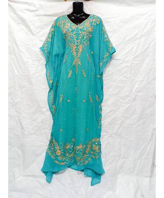 Sea Green Color Embroidery Farasha 1