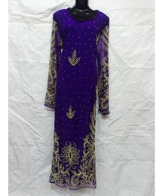 Purple  Color Embrodery Farasha 1