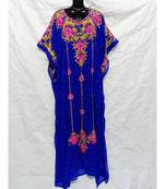 Blue  Color Embroidery Farasha