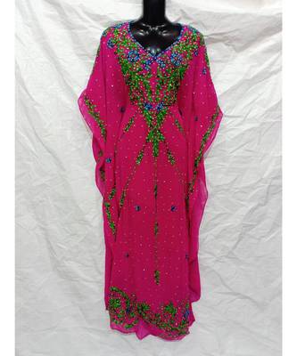 Pink Color Embroidery Farasha 1