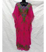 Pink Color Embroidery Farasha