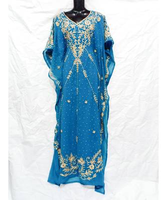 Sky Blue Color Embroidery Farasha 1