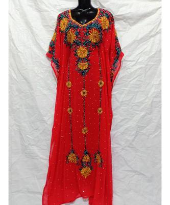 Red  Color Embrodery Farasha 1