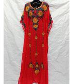 Red  Color Embrodery Farasha