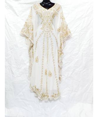 White  Color Embroidery Farasha 1