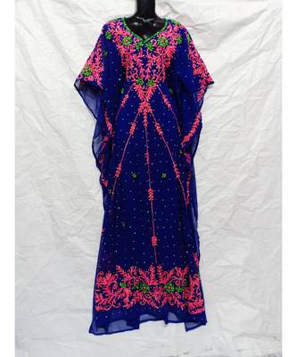 Dark Blue Color Embroidery Farasha 1