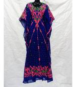 Dark Blue Color Embroidery Farasha