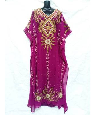 Purple  Color Embrodery Farasha 1