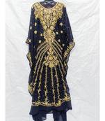 Black  Color Embroidery Farasha