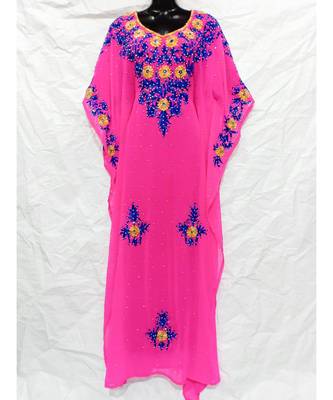 Pink Color Embroidery Farasha 1
