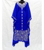Blue Color Embroidery Farasha