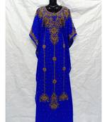 Blue Color Embroidery Farasha