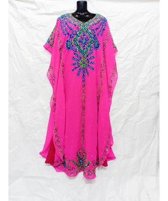 Pink Color Embroidery Farasha 1