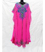 Pink Color Embroidery Farasha