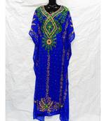 Blue Color Embroidery Farasha