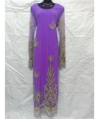Lavender Color Embroidery Farasha 1