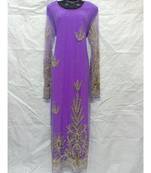 Lavender Color Embroidery Farasha