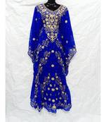 Blue Color Embroidery Farasha