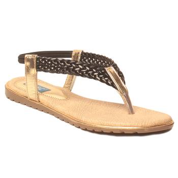 women Synthetic Black Sandals 1