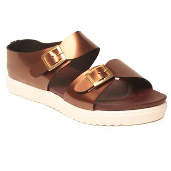 women Synthetic Copper Sandals 1