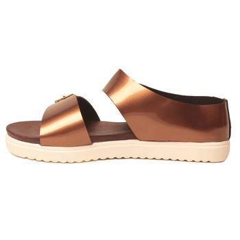 women Synthetic Copper Sandals 3