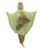 Light  Color Handmade Poncho Syle Abya With Scarf And Legging