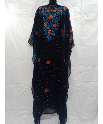 Black Color Handmade Abaya 1