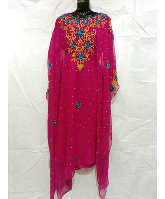 Pink Color Handmade Abaya 1