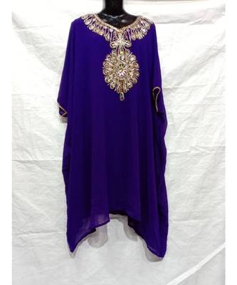 Purple Color Handmaade Abaya 1