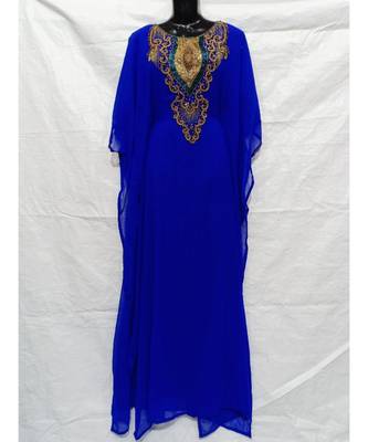 Blue Color Handmade Abaya 1