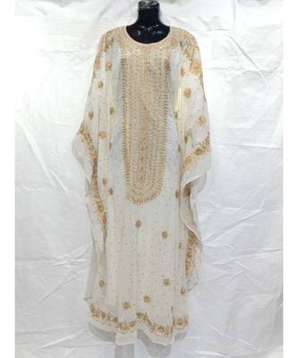 White Color Handmade Abaya 1