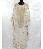 White Color Handmade Abaya