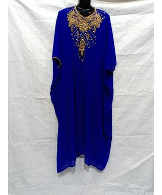 Blue Color Handmade Abaya 1