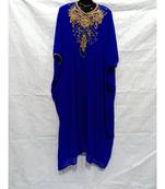 Blue Color Handmade Abaya
