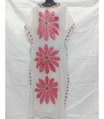 White Color Handmade Abaya