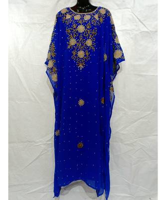 Blue Color Handmade Abaya 1