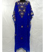 Blue Color Handmade Abaya