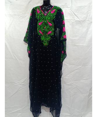 Black Color Handmade Abaya 1