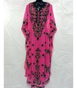 Pink Color Handmade Abaya