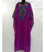 Purple Color Handmaade Abaya