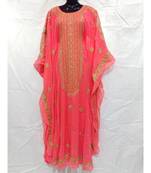 Peach Color Handmade Abaya