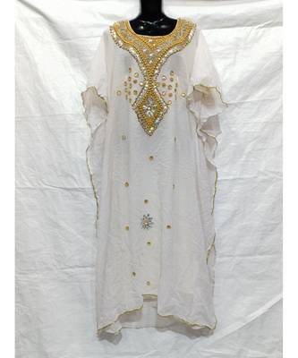 White Color Handmade Abaya 1
