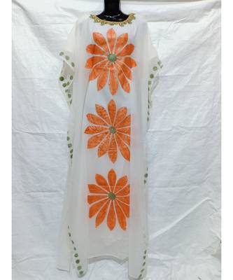 White Color Handmade Abaya 1