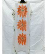 White Color Handmade Abaya