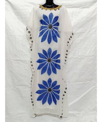 White Color Handmade Abaya 1